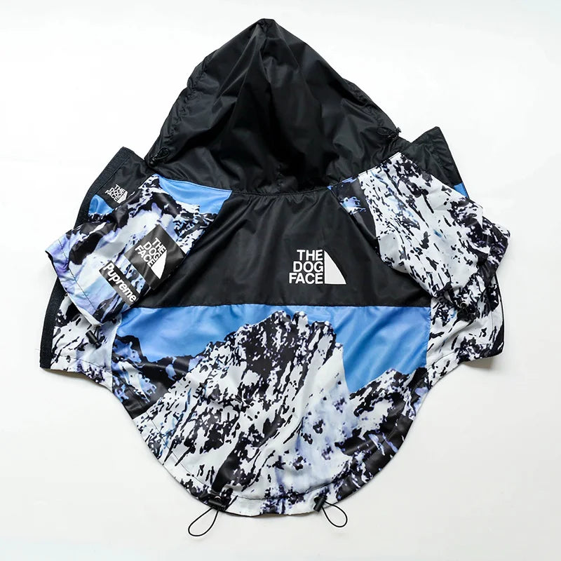 The Dog Fans - Mountain print wind- and rainp"roof" coat