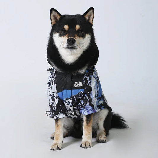 The Dog Fans - Mountain print wind- and rainp"roof" coat